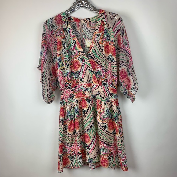 Anthropologie Maeve Siya Kimo Pink Printed Dress - Picture 2 of 8